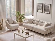 Tetra San Stationary Sofa in Cream - 200-SAN-TET-CRE-3