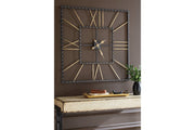 Thames Black/Gold Finish Wall Clock - Lara FurnitureOther Products