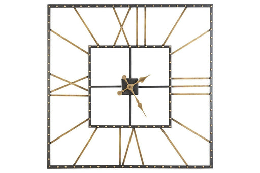 Thames Black/Gold Finish Wall Clock - Gate FurnitureOther Products