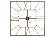 Thames Black/Gold Finish Wall Clock - Lara FurnitureOther Products