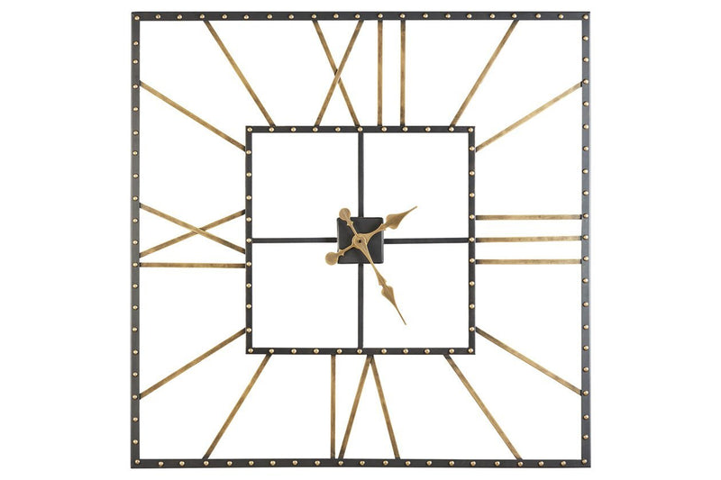 Thames Black/Gold Finish Wall Clock - Lara FurnitureOther Products