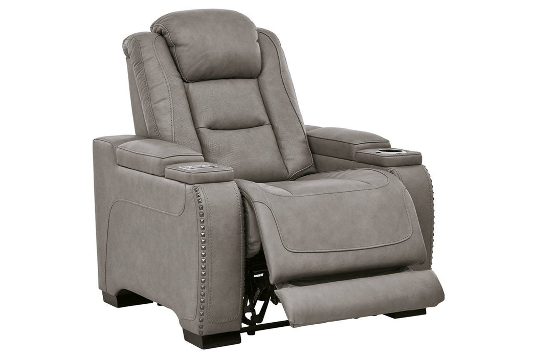 The Man - Den Gray Power Recliner - Gate FurniturePower Recliner