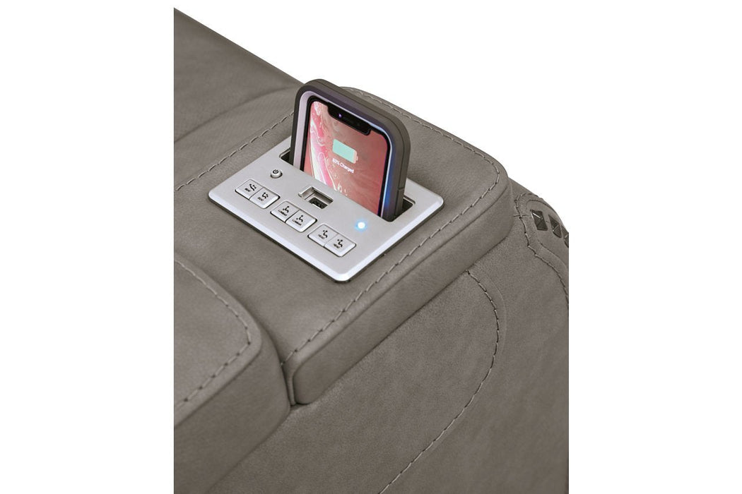 The Man - Den Gray Power Recliner - Gate FurniturePower Recliner