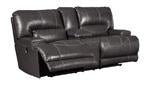 The Man - Den Gray Power Reclining Loveseat with Console - Gate FurniturePower Reclining Loveseat