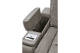 The Man - Den Gray Power Reclining Loveseat with Console - Gate FurniturePower Reclining Loveseat
