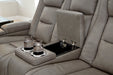 The Man - Den Gray Power Reclining Loveseat with Console - Gate FurniturePower Reclining Loveseat
