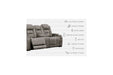 The Man - Den Gray Power Reclining Loveseat with Console - Gate FurniturePower Reclining Loveseat