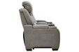 The Man - Den Gray Power Reclining Loveseat with Console - Gate FurniturePower Reclining Loveseat