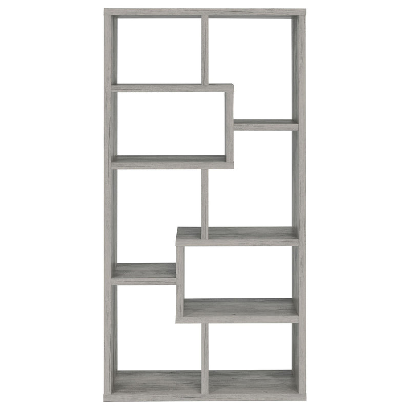 Theo 71-inch 6-shelf Bookshelf Grey Driftwood - 801137