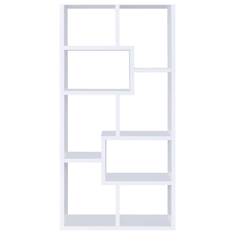 Theo 71-inch 6-shelf Bookshelf White - 800136