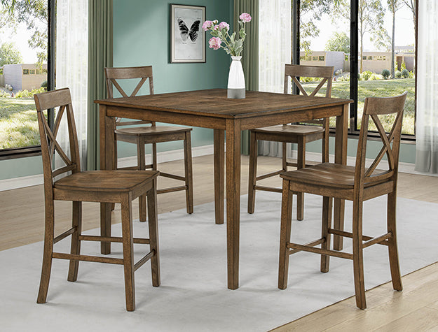 Theodore 5Pk Ct Ht Tbl Set Brown - 2753SET-BRN