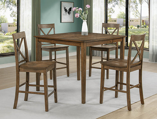 Theodore 5Pk Ct Ht Tbl Set Brown - 2753SET-BRN
