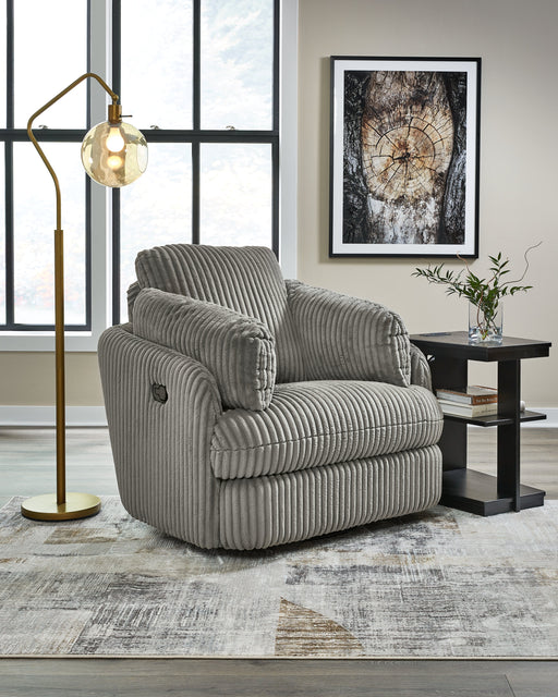 Tie-Breaker Fog Swivel Glider Recliner - 9490361
