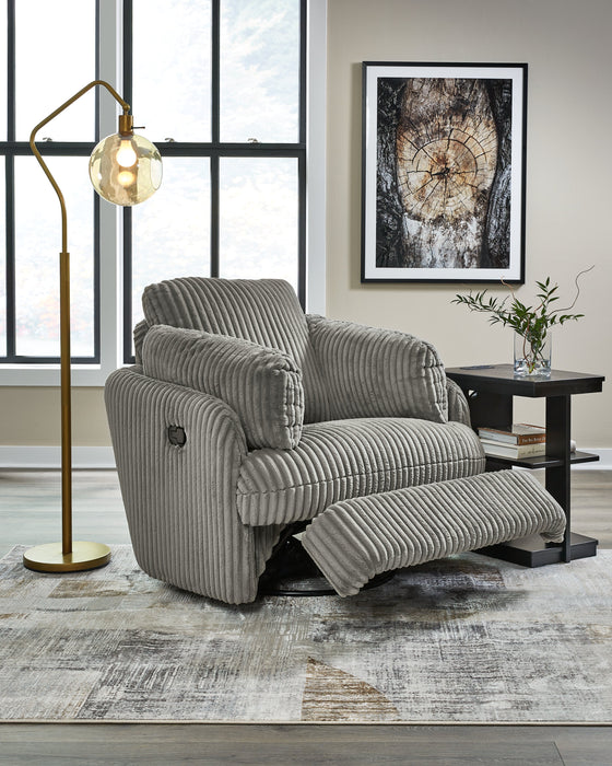 Tie-Breaker Fog Swivel Glider Recliner - 9490361