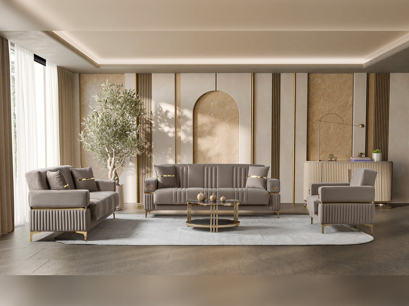 Tilda 3-pieces (Sofa & Loveseat & Chair) Livingroom Set in Beige - 200-ST-TIL-ANKA153-321