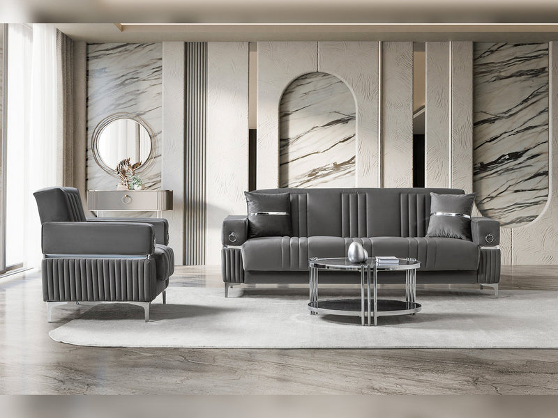 Tilda Convertible Chair in Grey - 200-ST-TIL-ANKA152-B