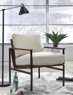 Tilden Ivory/Brown Accent Chair - Gate FurnitureAccent Chair