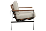 Tilden Ivory/Brown Accent Chair - Lara FurnitureAccent Chair