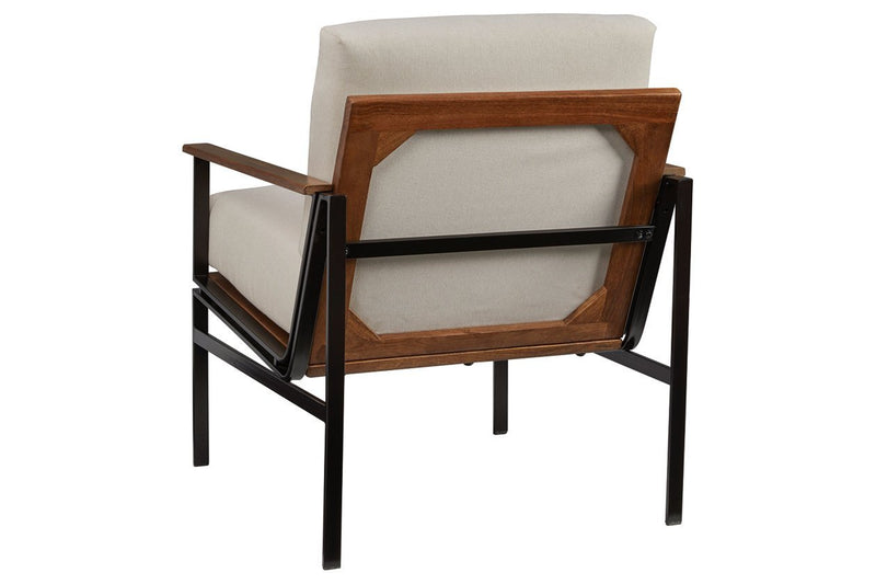 Tilden Ivory/Brown Accent Chair - Lara FurnitureAccent Chair