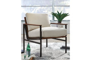 Tilden Ivory/Brown Accent Chair - Lara FurnitureAccent Chair