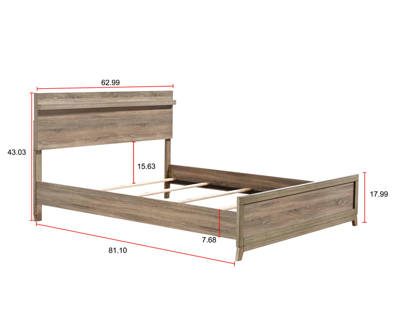Tilston Natural Queen Panel Bed - Lara FurnitureQueen Bed