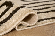 Timworth Black/Beige Washable Medium Rug - R408602