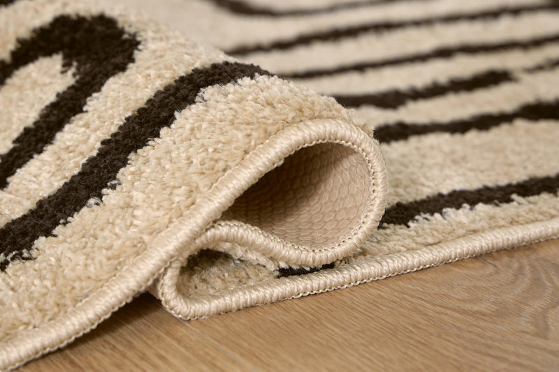 Timworth Black/Beige Washable Medium Rug - R408602