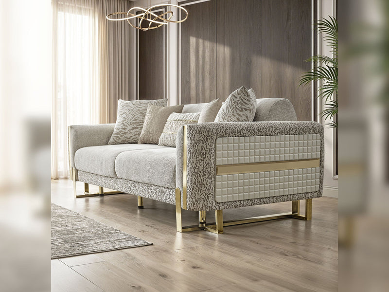 Tina Al 4-pieces (2 Sofa & 2 Chair) Livingroom in Beige - 200-ALT-TIN-3311