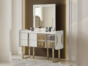 Tina Al Bedroom (Queen Frame With Headboard & Dresser With Mirror & 2 Nightstand) - 200-ALT-TIN-QB-SET