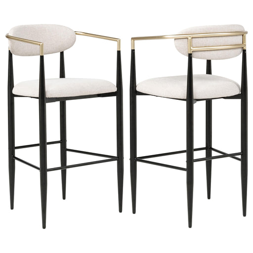 Tina Fabric Upholstered Bar Chair Beige (Set of 2) - 121187