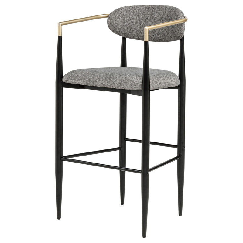 Tina Fabric Upholstered Bar Chair Grey (Set of 2) - 121189