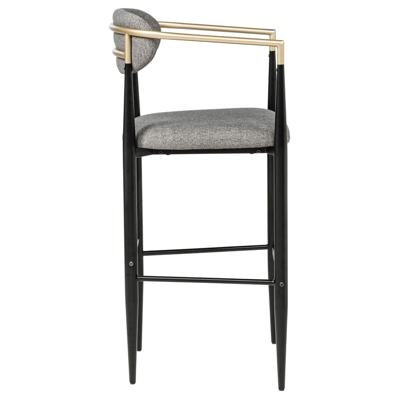 Tina Fabric Upholstered Bar Chair Grey (Set of 2) - 121189