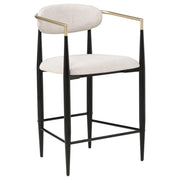 Tina Fabric Upholstered Counter Chair Beige (Set of 2) - 121184