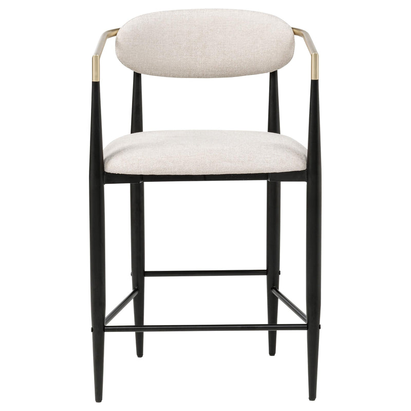 Tina Fabric Upholstered Counter Chair Beige (Set of 2) - 121184