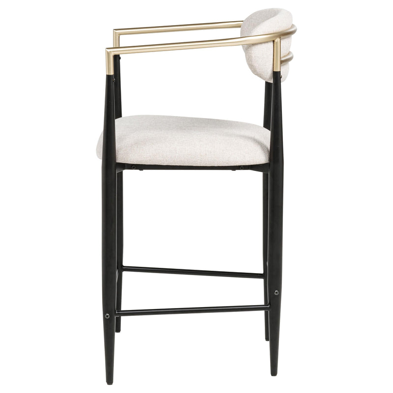 Tina Fabric Upholstered Counter Chair Beige (Set of 2) - 121184