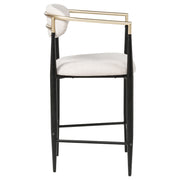 Tina Fabric Upholstered Counter Chair Beige (Set of 2) - 121184