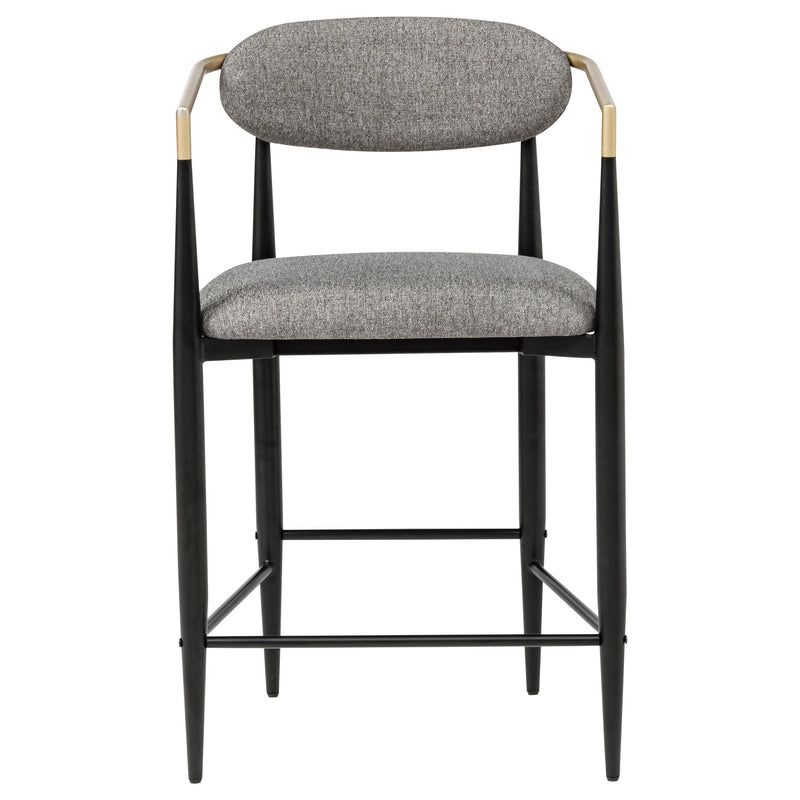 Tina Fabric Upholstered Counter Chair Grey (Set of 2) - 121186
