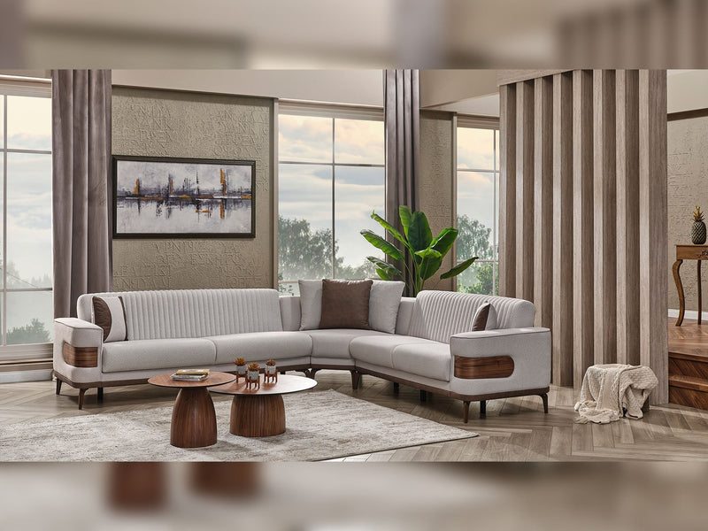 Tina Sectional Sofa in Cream - 200-SIM-TIN-SOFT01-S