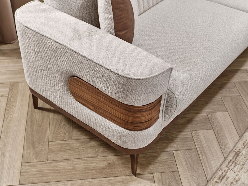 Tina Sectional Sofa in Cream - 200-SIM-TIN-SOFT01-S