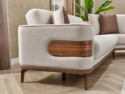 Tina Sectional Sofa in Cream - 200-SIM-TIN-SOFT01-S