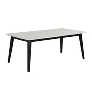 Tina - White Rectangular Shape Dining Table with Faux Marble Top - D213-Table