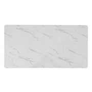 Tina - White Rectangular Shape Dining Table with Faux Marble Top - D213-Table