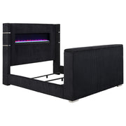 Tisdall California King Flame Visualizer TV Bed Black - 315868BLKKW