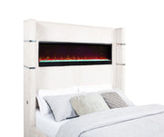 Tisdall Upholstered Cal King Flame Visualizer Bed Cream - 306032KW