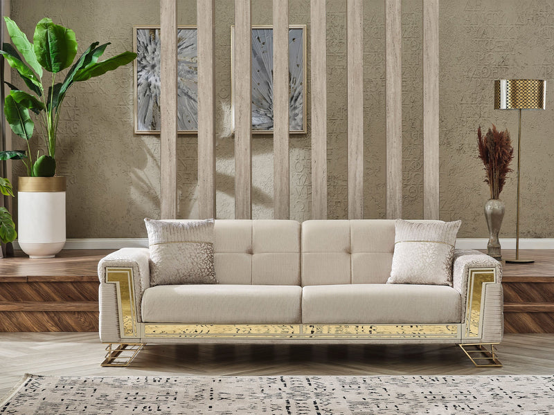 Titan Convertible Loveseat in Beige - 200-SER-TIT-STAR553-2