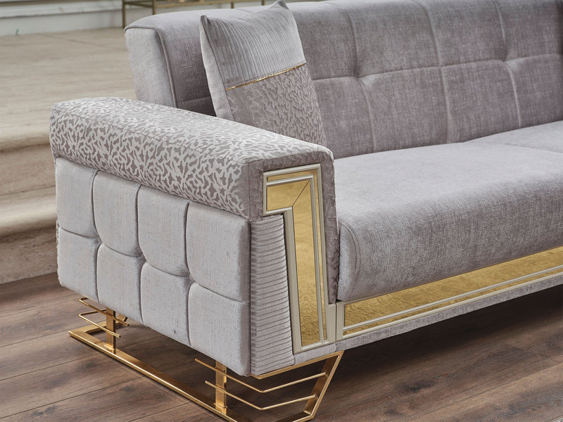 Titan Convertible Loveseat in Light Grey - 200-SER-TIT-STAR244-2