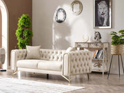 Tivoli Convertible Loveseat Cream in Cream - 101-TIV-TAL01-2