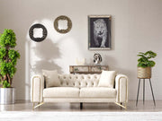 Tivoli Convertible Loveseat Cream in Cream - 101-TIV-TAL01-2