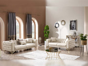 Tivoli Convertible Loveseat Cream in Cream - 101-TIV-TAL01-2