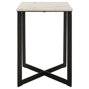 Tobin 2-piece Marble Top Coffee and End Table Set White - 707698-S2